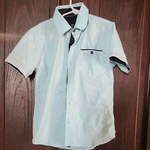 Stylish Light Blue Kids Button Down Shirt